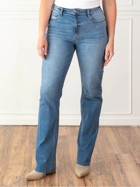 Amalli Talli Chanel Straight Raw Hem High Rise Tall Denim Jeans